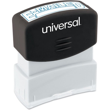 Universal Message Stamp, E-MAILED, Pre-Inked/Re-Inkable, Blue UNV10058***