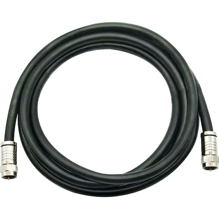 Newhouse Hardware 6 ft. RG6/U Coaxial Cables, F-Type Connection, For TV, Antenna, DVR, Cable Modem, Black, 5PK CX66-BK-05