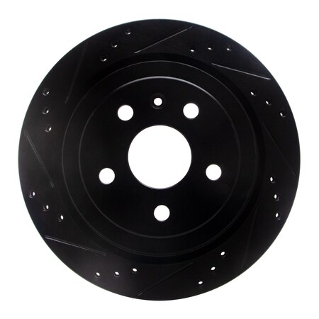 Dynamic Friction Co DFC Brake Rotor - Drilled and Slotted - Black 633-46024L