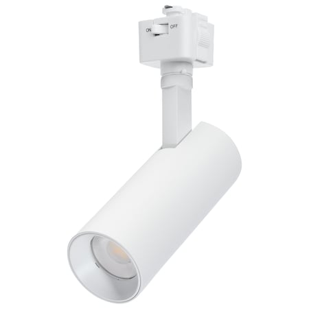 Nuvo 10W LED Track Head 48 Degree Beam Spread J-Style Track 5 CCT Selectable Matte White Finish TH5003