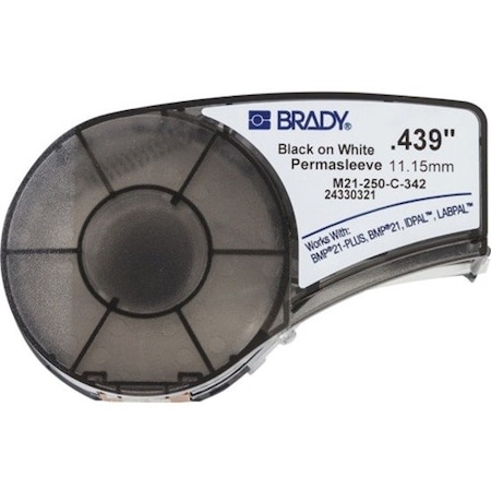 Brady Heat Shrink Wire and Cable Labels for Brady M210 and M211, 1/4in dia M21-250-C-342