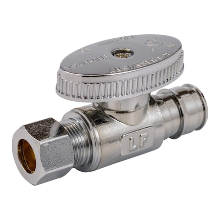 Proline Series 1/2-in F1960 PEX x 3/8-in COMP Chrome Plated Brass Straight Stop 191-862HC