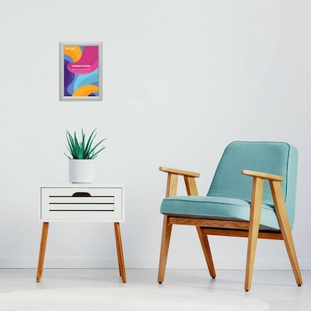 M&T Displays Snap Frame 6 in. X 9 in. Poster Size, 1in., Silver, Mitred Corner UCN255N009x5222