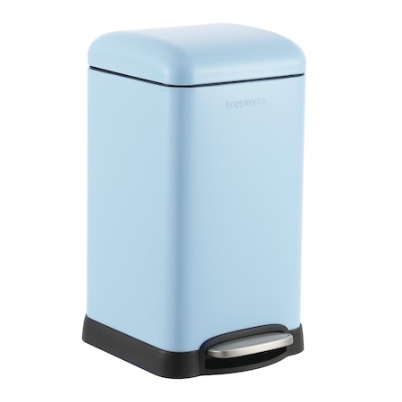 Happimess Betty Retro Mini 3.2-Gallon Step-Open Trash Can, Tide Pool Blue HPM1012H