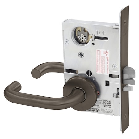 Corbin Russwin Single Cylinder Latch Only, Lustra Lever - A Rose, Less Cylinder, Oil Rubbed Bronze ML2057 LWA 613 LC