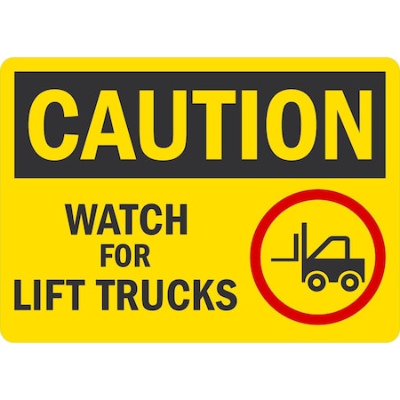 Lyle Watch for Lift Trucks, 7x5, Engineer Grade, Yellow G-17385-ED_7x5