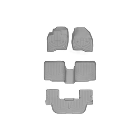 Weathertech Grey Front & Rear & Rear FloorLiner HP, 2020 - 2025 Lincoln Aviator 461576-1-2-3IM