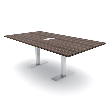 Skutchi Designs 6 Person Conference Table With Power Unit | 7' Rectangular Table | Harmony Series HAR-REC-48x84-T-H3041-ESIL