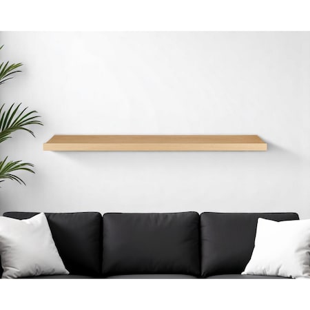 Homeroots 47" Natural Wood Wall Mounted Floating Shelf 524869