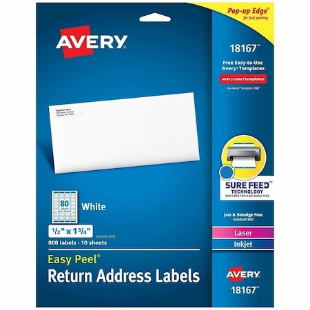 Avery Label, Ra, 80Up, Ij 80PK AVE18167