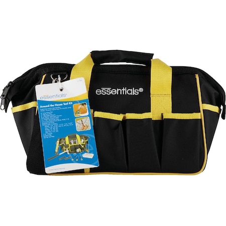 Essentials Around-the-House Homeowners Tool Set with Black Tool Bag, 32-Piece 21044