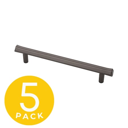 Sapphire Eclipse Series 5 in. 128 mm Center-to-Center Modern Matte Grey Cabinet Hardware Handle/Pull, 5PK SP-2214-128-GM-5