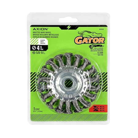 Gator Finishing 4 in. Knotted Wire Wheel, Coarse 389869