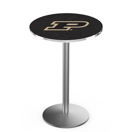 Holland Bar Stool Co 36" Stainless Steel Purdue Pub Table, 36" dia. Top L214S3636Purdue
