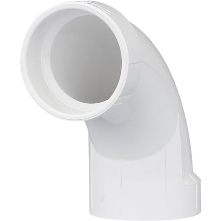 Charlotte Pipe And Foundry 2'' Schedule 40 90 Deg. Long Sweep DWV PVC Elbow, 1/4 Bend PVC 00304 0800HA