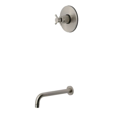 Kingston Brass Single-Handle Pressure Balanced Tub Faucet, Brushed Nickel KB6338DXTO