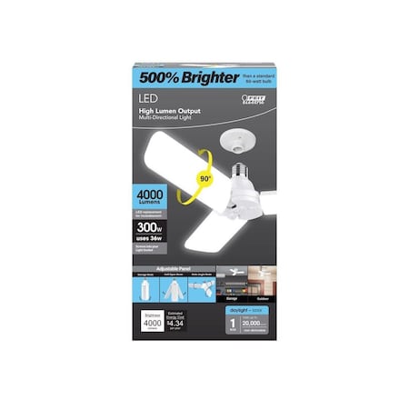 Feit Electric LED HID Bulb 40 W ED26 4000 lm Daylight Specialty Frosted ADJ4000/5K/LED