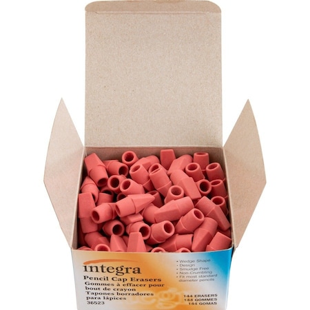 Integra Pink Pencil Cap ErasersLead, PK144 ITA36523