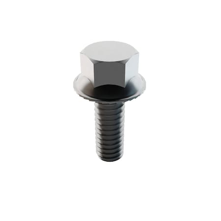 Zoro Select Not Graded, 1/4"-20 Standard Flange Bolt, Plain Stainless Steel, 3/4 in L, 100 PK 31-SFH-25C-75
