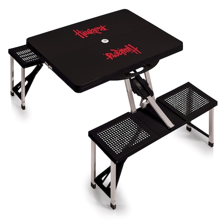 Picnic Time Family Of Brands Nebraska Cornhuskers - Picnic Table Portable Folding Table, Black 811-00-175-404-0