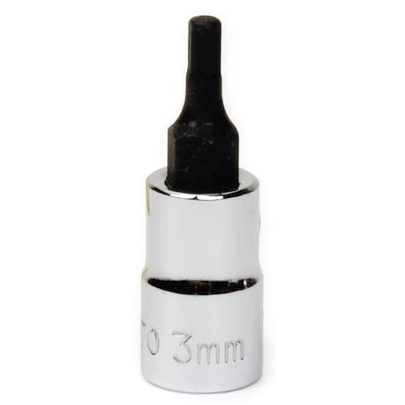 Williams 1/4" Dr, 6mm Size, Metric Hex Bit Socket, 6 Pts JHW35073