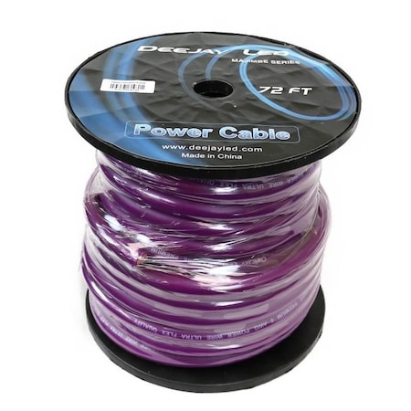Deejay Led 72 Foot Zero gauge thick type power cable for heavy current usage PURPLE TBH072PURPLEMIX