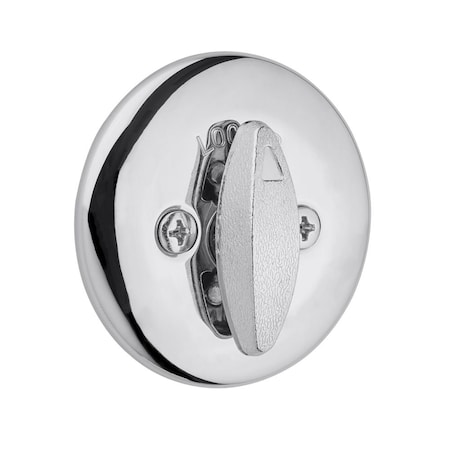 Kwikset One Sided Turn Deadbolt with 2-3/8in RCL Latch and Dual RCS and 5303 Full Lip Strike K3 Bright 663-26.DS