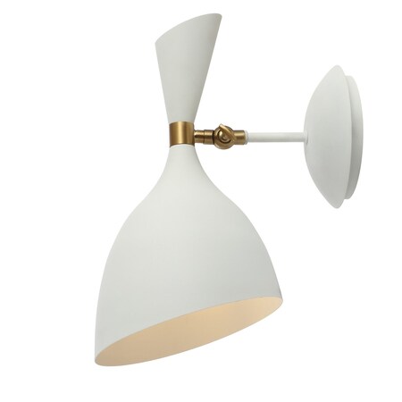 Jonathan Y Josef 10" Iron Retro LED Wall Sconce, White JYL9066B