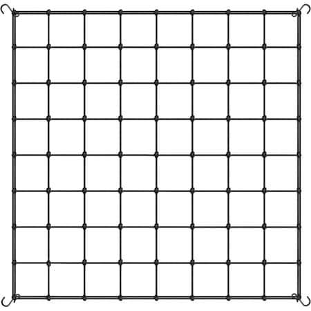 Ipower Elastic Trellis Netting for 5x5FT Grow Room, Heavy-Duty Plant Net with Hooks, Flexible Hydro GLPSUPNET4ELASTICBLK
