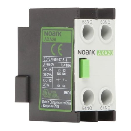 Noark Auxiliary contact - 1311711 - Ex9CD - mounts on 9A-630A cont. - 1NO+1NC AXA11