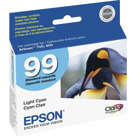 Epson No. 99 Claria High Definition Light Cyan Inkjet Cartridge 450 YLD T099520