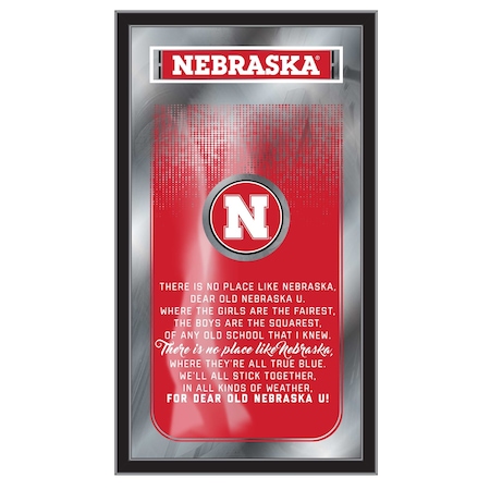 Holland Bar Stool Co Nebraska 26" x 15" Fight Song Mirror MFghtNebrUn