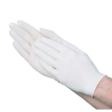 Vguard A32A1, Disposable Gloves, 3.1 mil Palm, Latex, Powdered, Medium, 1000 PK, Cream A32A12