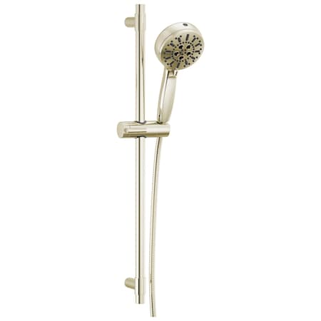 Delta Universal Showering Components 7-Setting Slide Bar Hand Shower with Cleaning Spray 51584-PN-PR