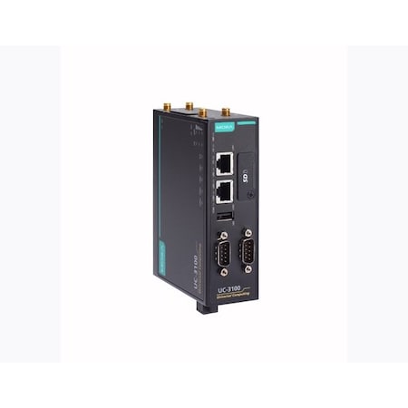 Moxa RISC-based LTE cat.1 computer for AU/NZ, Wi-Fi a/b/g/n, 1 GHz CPU, 512MB RAM, UC-3111-T-AU-LX