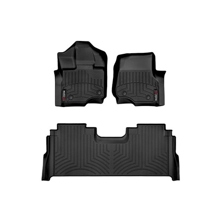Weathertech Black, Front and Rear Floorliners 44697-1-6