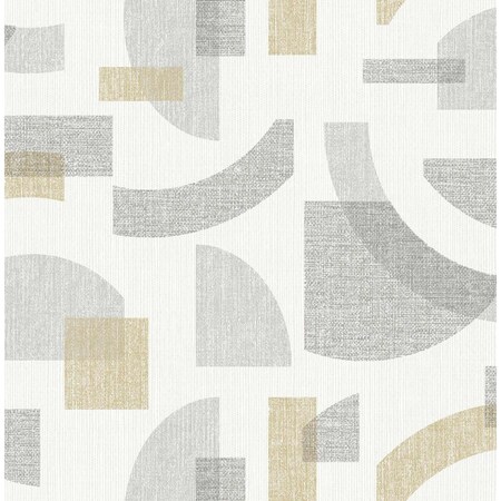 A-Street Prints Fulton Gold Shapes Wallpaper 4141-27159