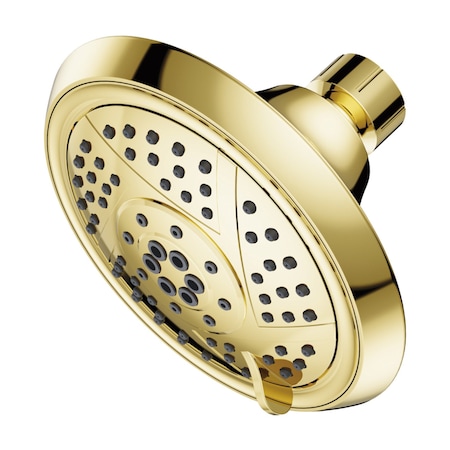 Kingston Brass 5" Round 5-Function ABS Shower Head, Polished Brass KX1552