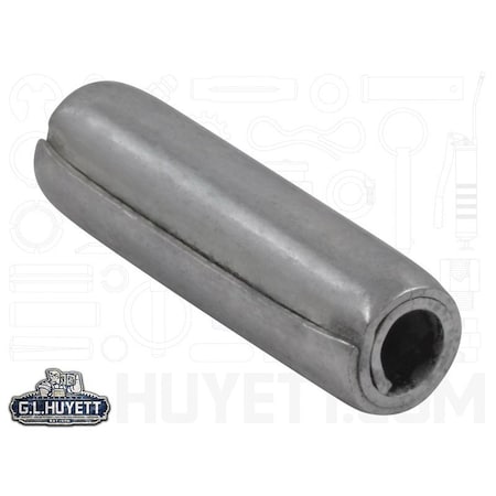 Huyett Coiled Spring Pin, Standard Duty, Zinc Plated High Carbon Steel, 0.250 in Dia x 0.875 in Length SPCZ-250-0875