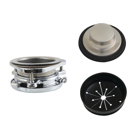 Kingston Brass 3-Bolt Garbage Disposal Mount Assembly, Polished Stainless Steel/Polished Chrome KDK4101