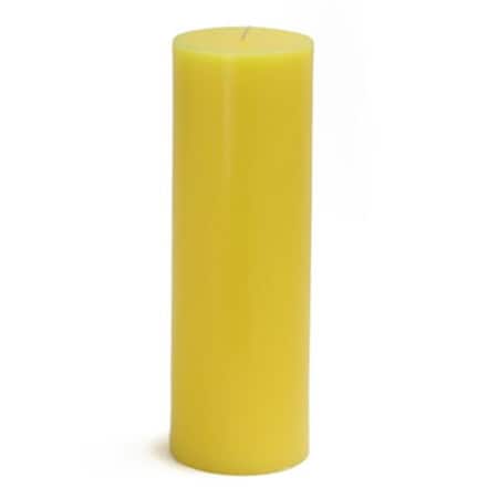 Vaser Designs 3 x 9 in. Pillar Candle, Yellow VA2593404