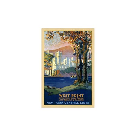 Homeroots West Point New York Vintage Travel Unframed Print Wall Art 394363