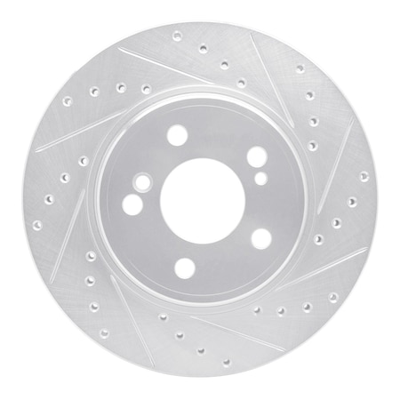 Dynamic Friction Co DFC Brake Rotor - Drilled and Slotted - Silver 631-63030R