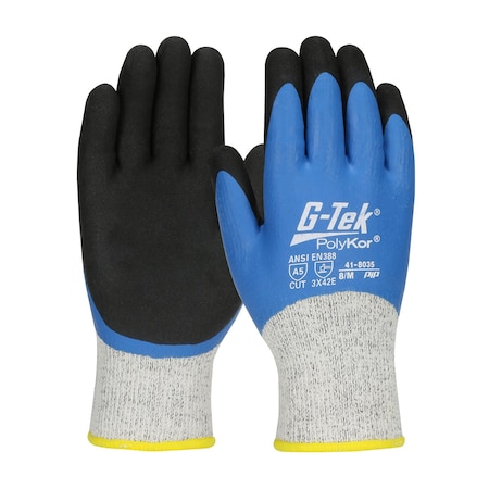 G-Tek Seamless Knit Single-Layer PolyKor/ Acrylic Blend Glove w/Double-Dip Latex MicroSurface Grip, 12PK 9363
