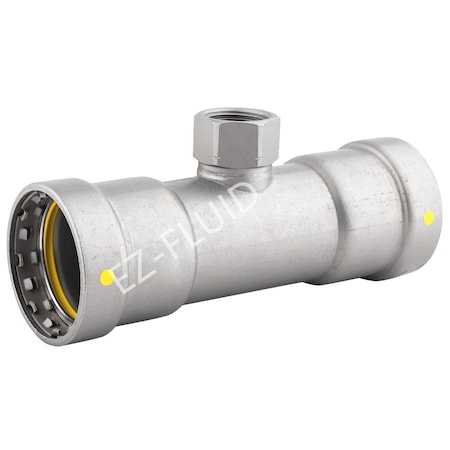 Ez-Fluid 1 X 1 X 1/2 Carbon Steel Mega Press G Type X FPT PRESS FEMALE TEE REDUCER HNBR EZPGT117