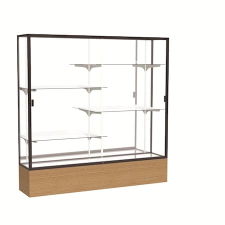 Ghent Floor Display Case 72x72x16, Mirror, Dark Bronze 2076MB-BZ-AK