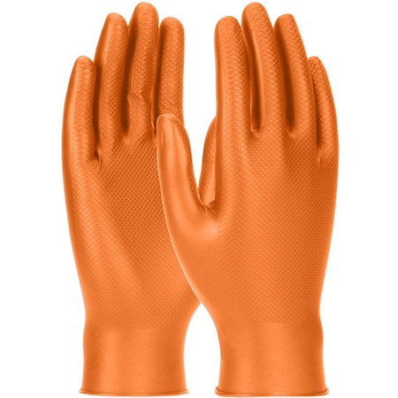 Grippaz Extended Use Ambidextrous Nitrile Glove with Textured Fish Scale Grip, 6 Mil, 50PK 67-256/M