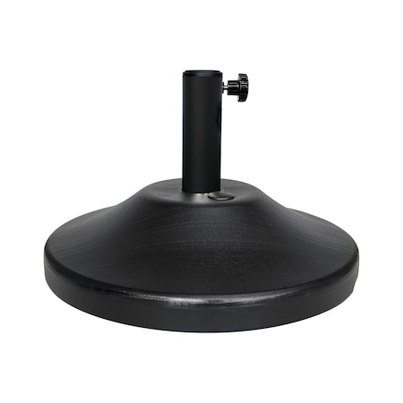 Us Weight 30 lbs. Fillable Round Black Umbrella Base for Patio Table FUB30BE
