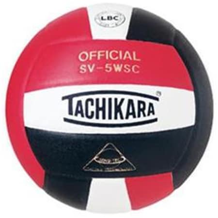 Tachikara Sensi-Tec Composite High Performance Volleyball - Scarlet-White-Black SV5WSC.SWB