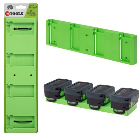 48 Tools Battery Holder, 14.75 in L, 18 V BH-FES-GRE-04
